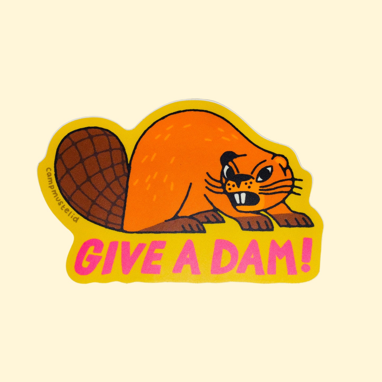 Give A Dam Beaver Sticker