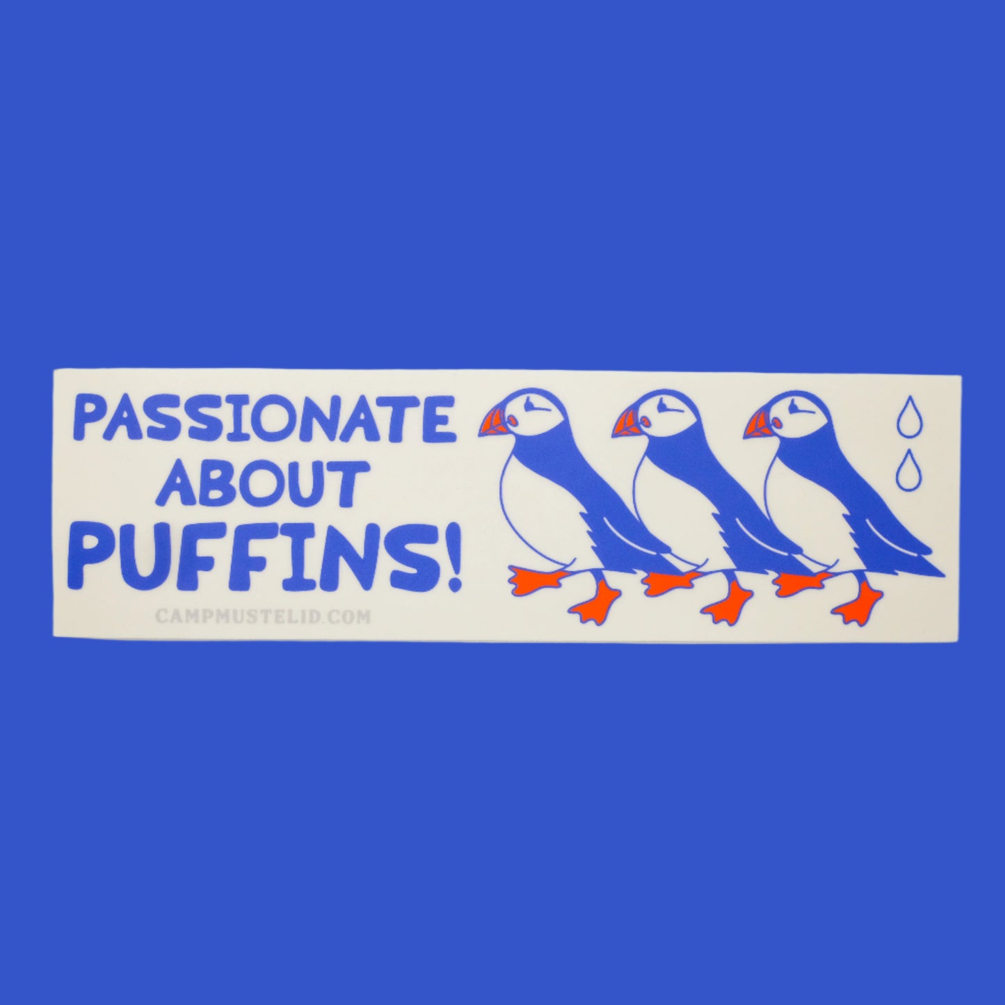 "Passionate About Puffins" Bumper Sticker