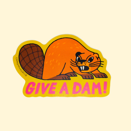 Give A Dam Beaver Sticker
