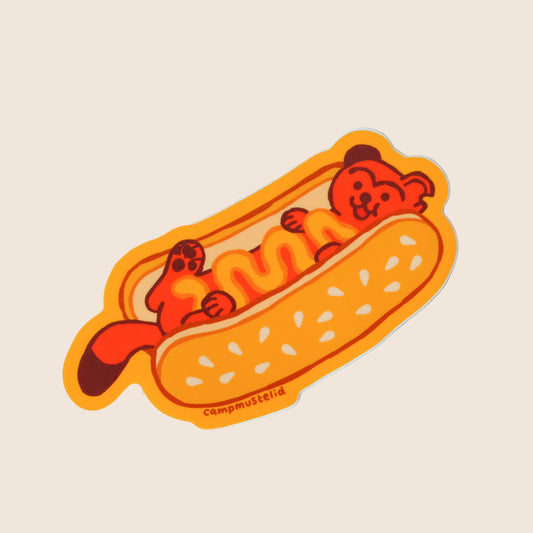 Hot Dog Willow Sticker