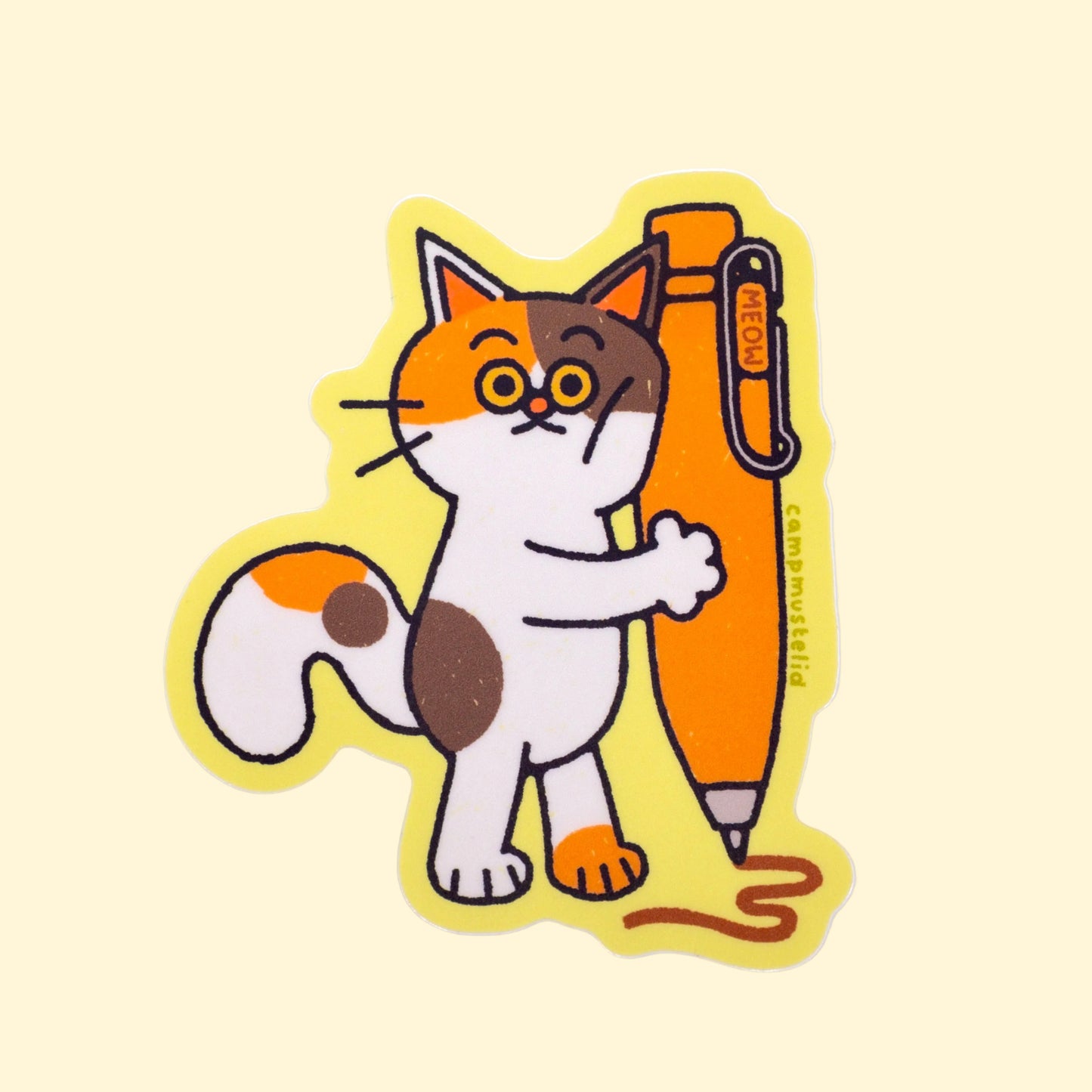 Calico Clicker Pen Sticker