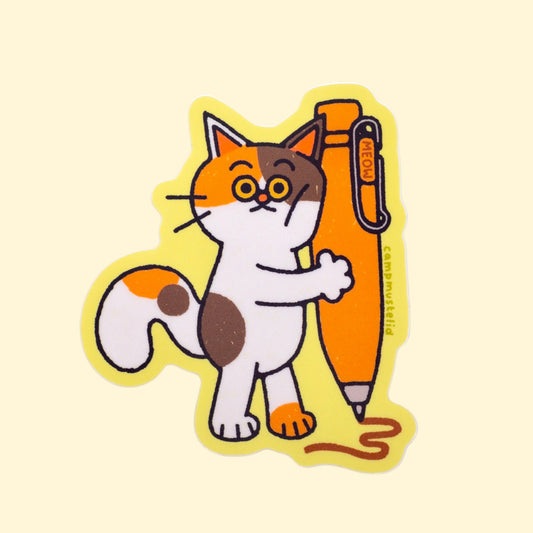Calico Clicker Pen Sticker