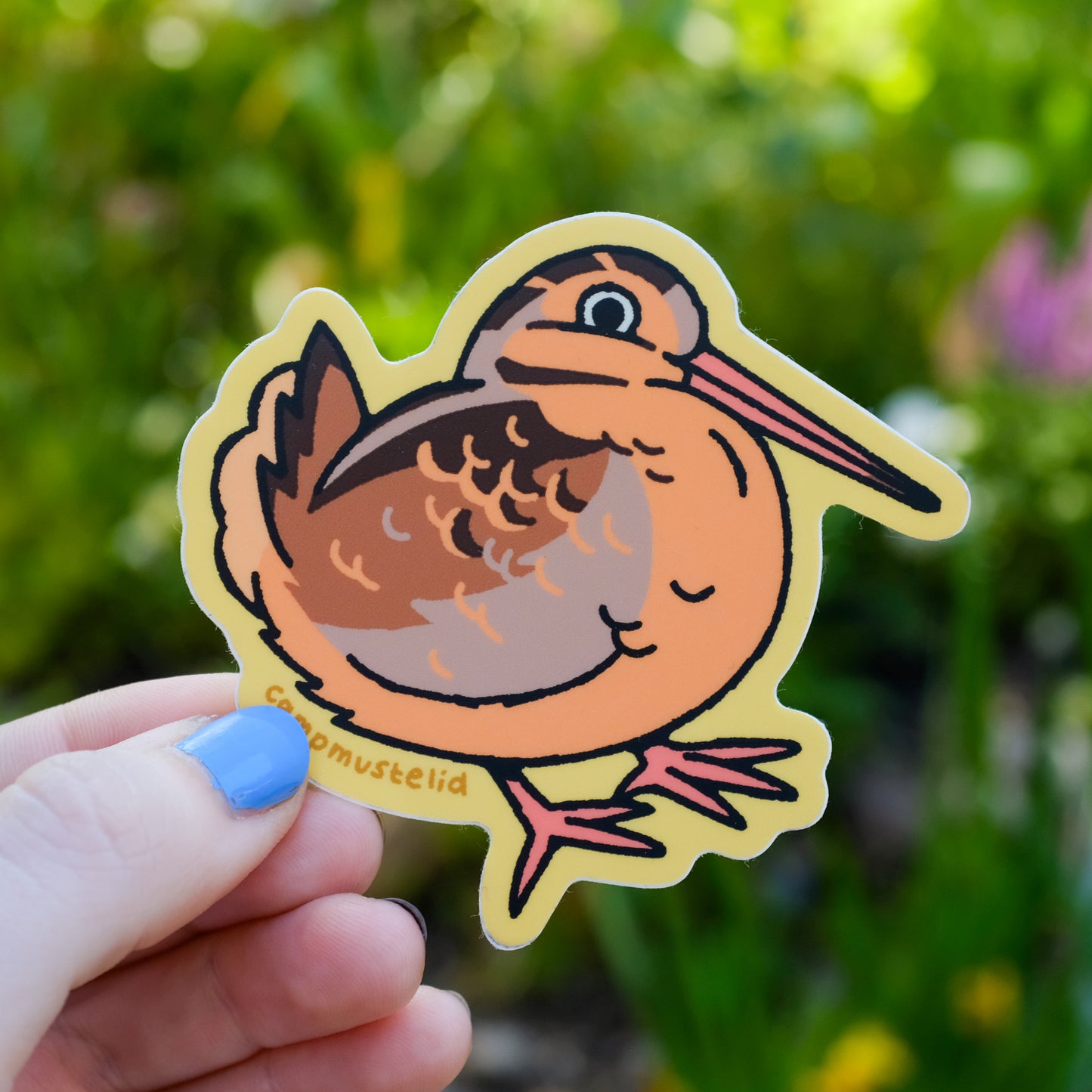 Round Woodcock Sticker