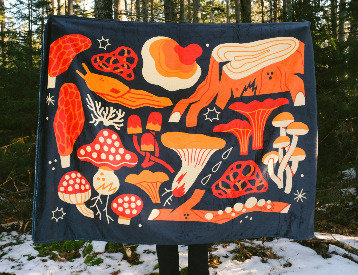 Mushroom Fleece Blanket