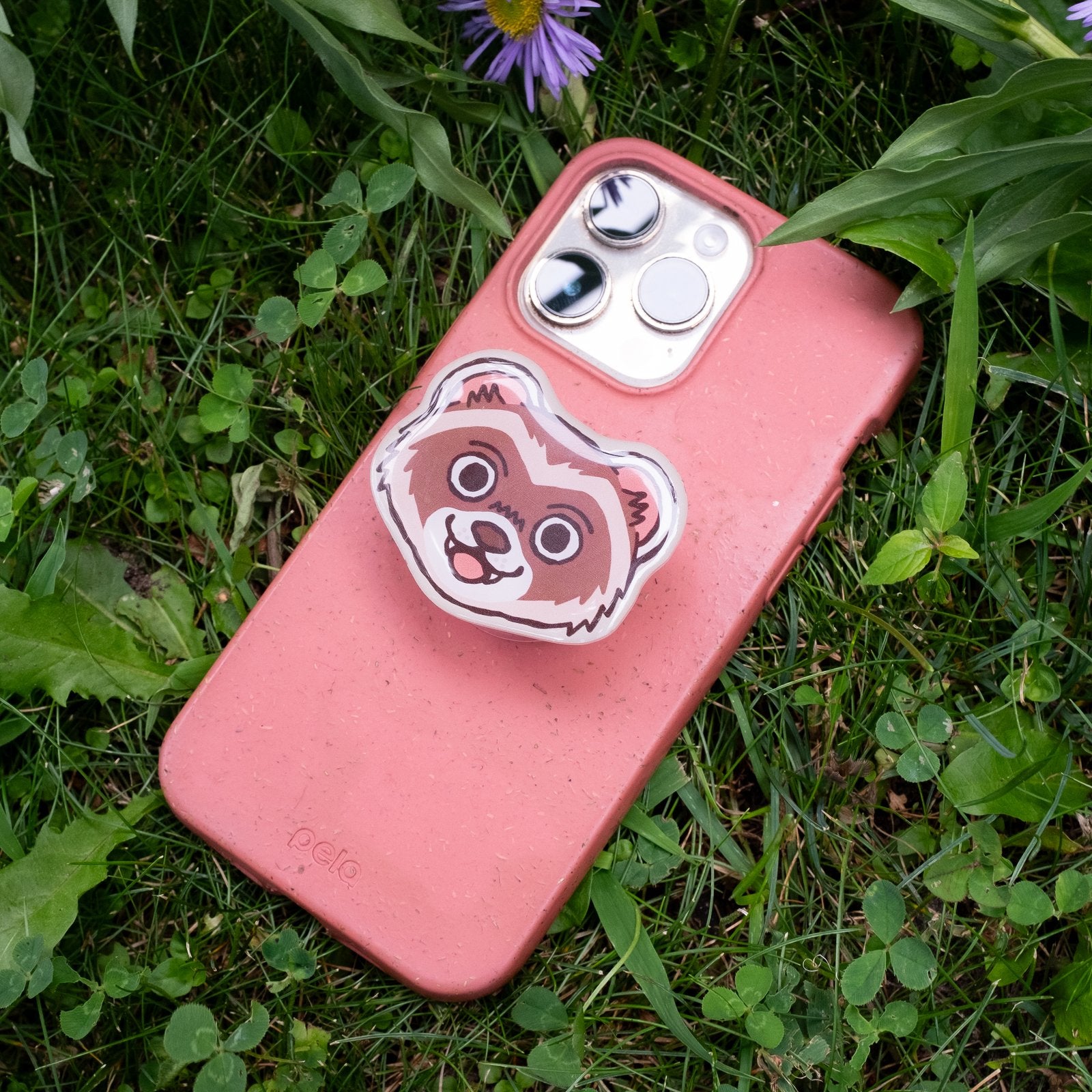 Ferret Phone Grip Brown