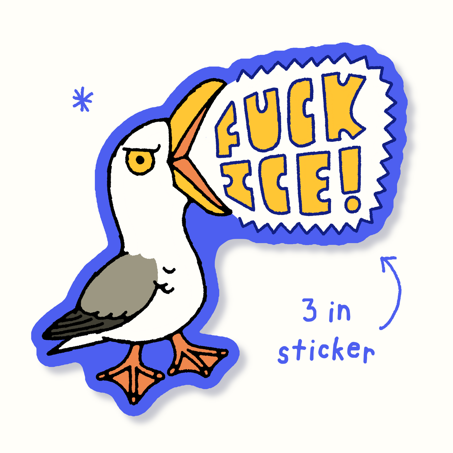 Cool Seagull Sticker