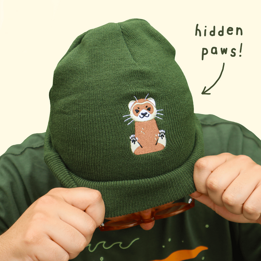 Ferret Peekaboo Beanie Hat