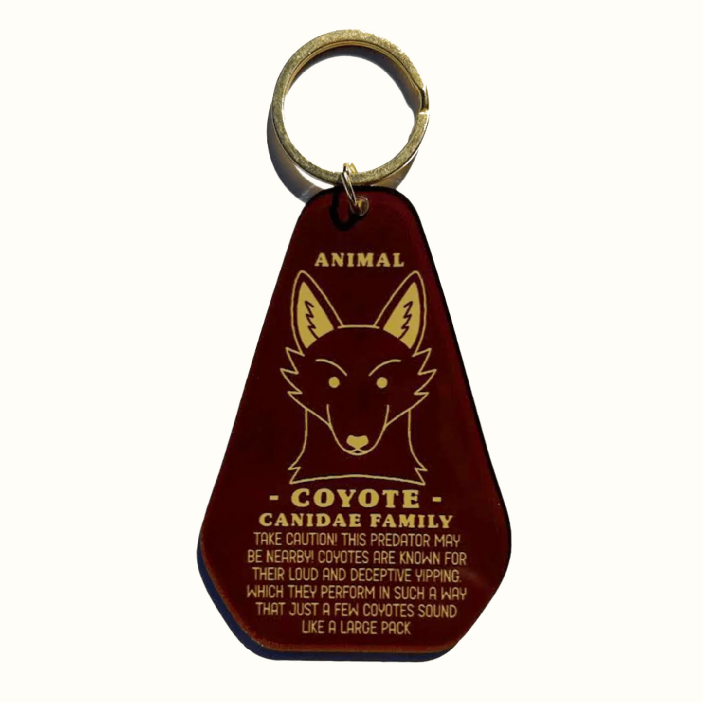 Coyote Track Keychain