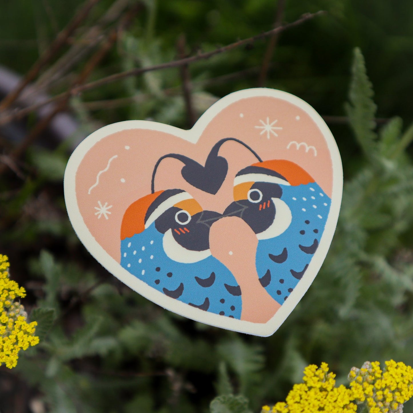 Love Quails Sticker - Pride Birds