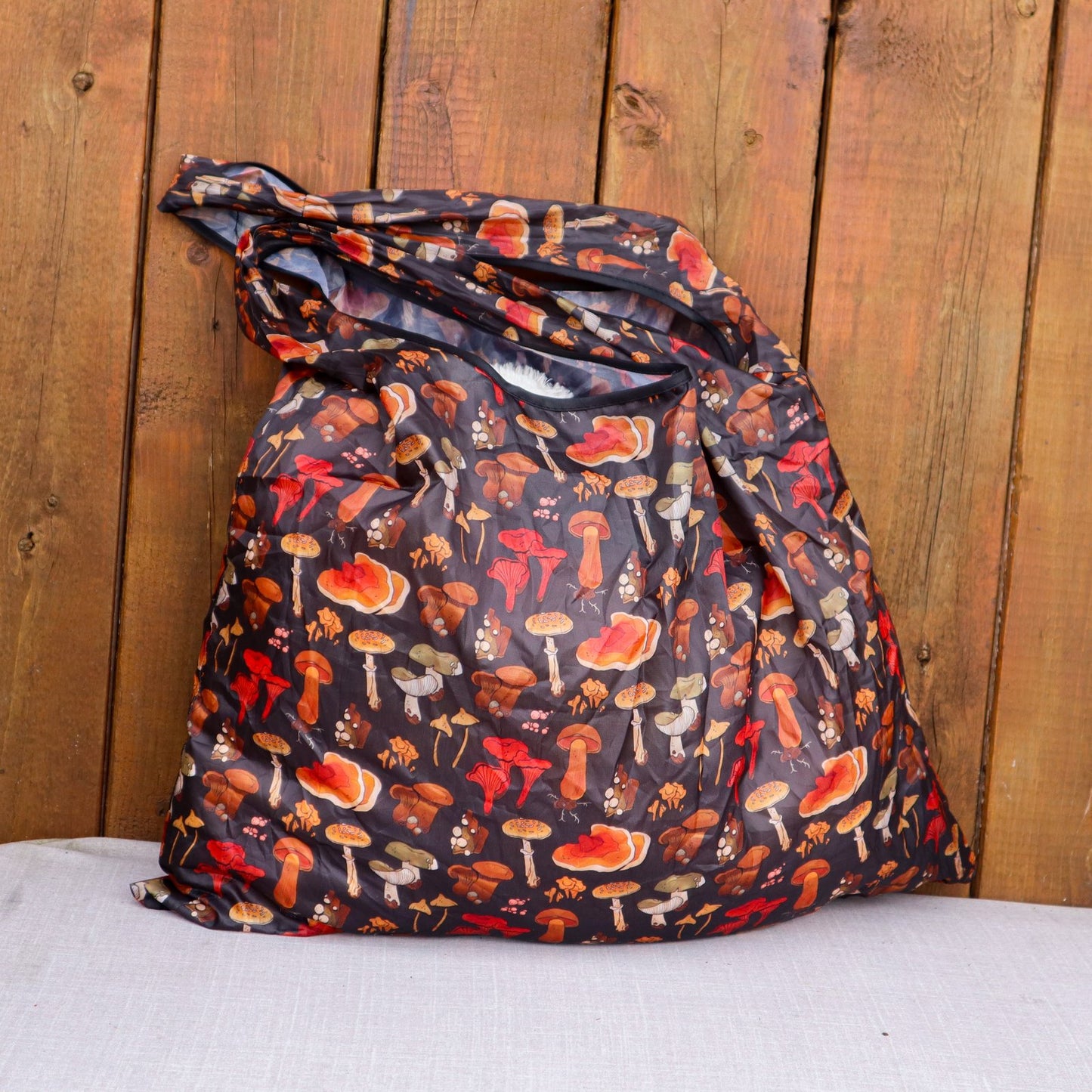 Many Mushrooms Packable Tote