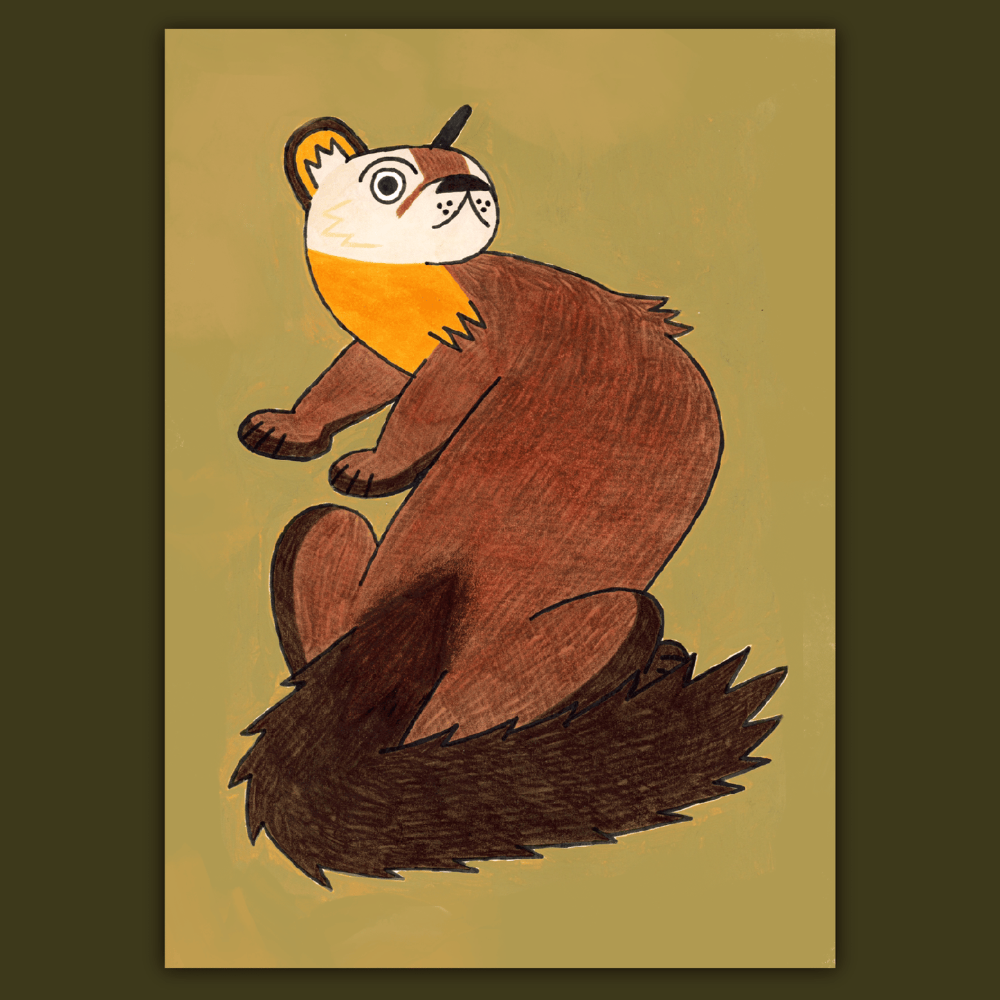 Pine Marten Mini Print