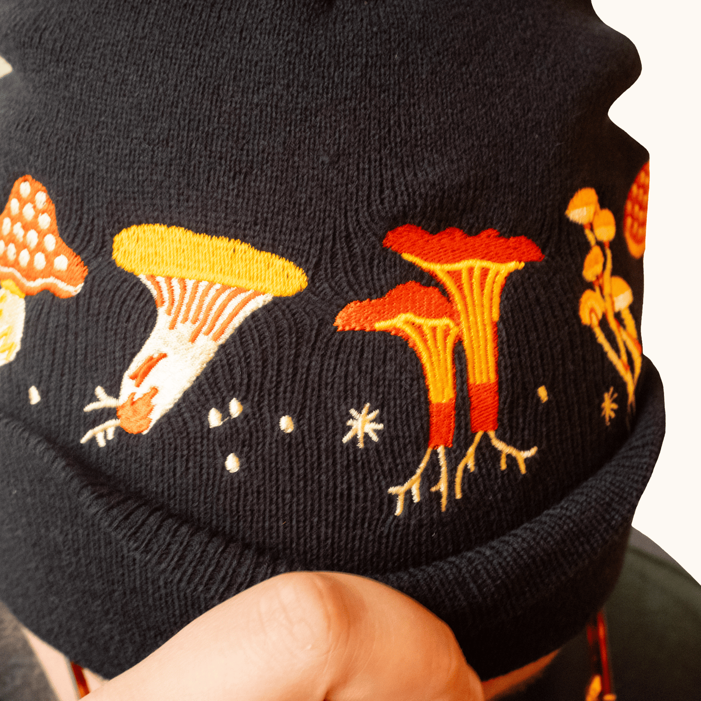 Mushroom Peekaboo Beanie