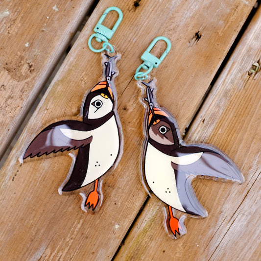 Atlantic Puffin Plumages Acrylic Keychain