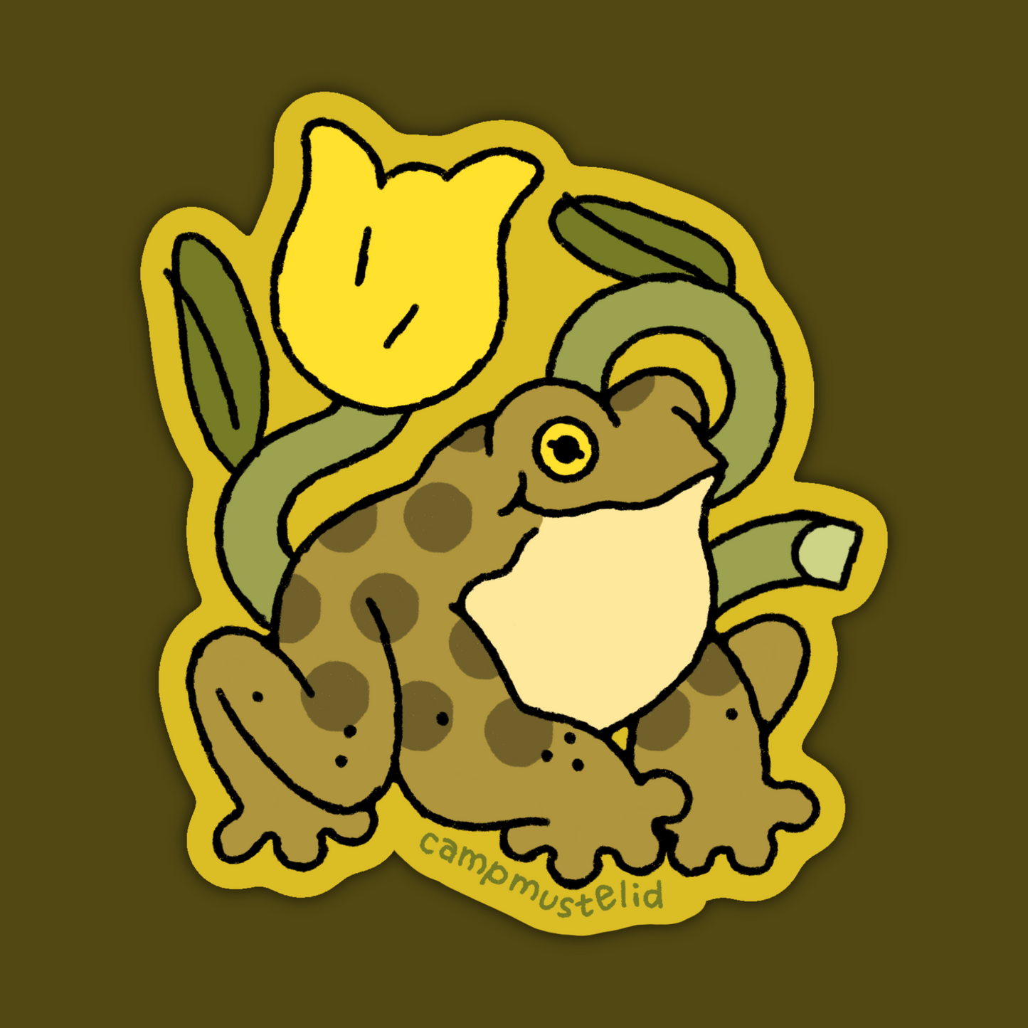 Green Frog Sticker