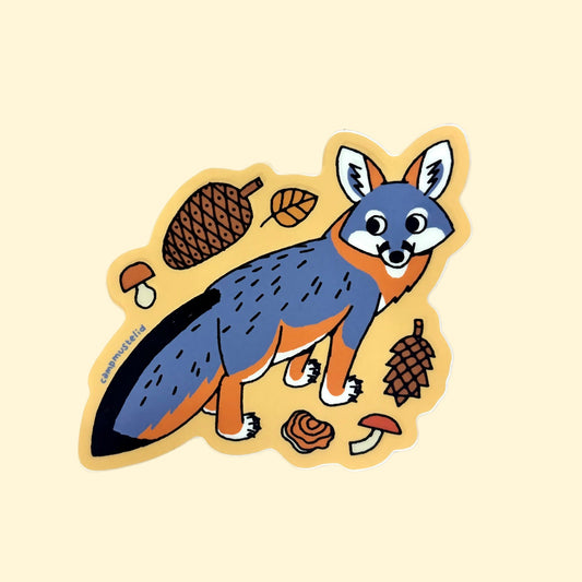 Gray Fox Sticker