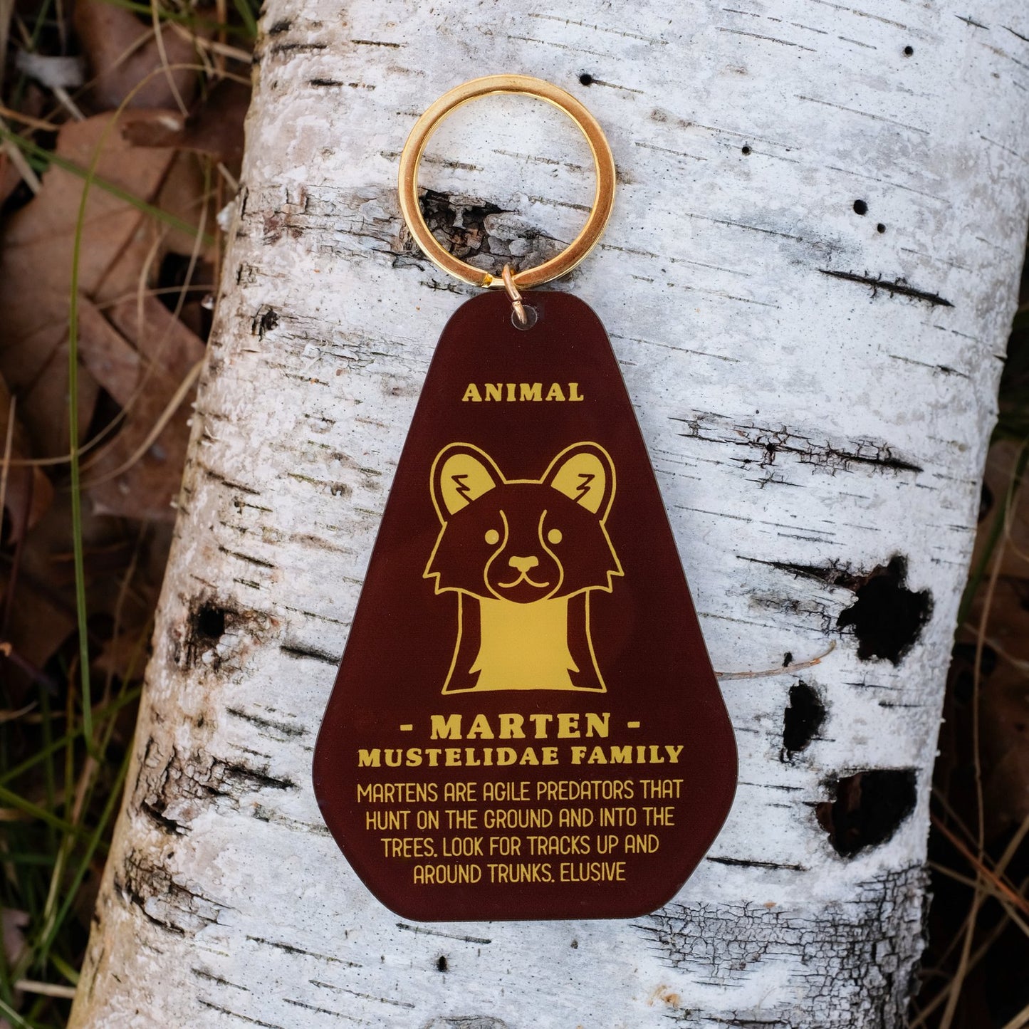 Marten Track Keychain