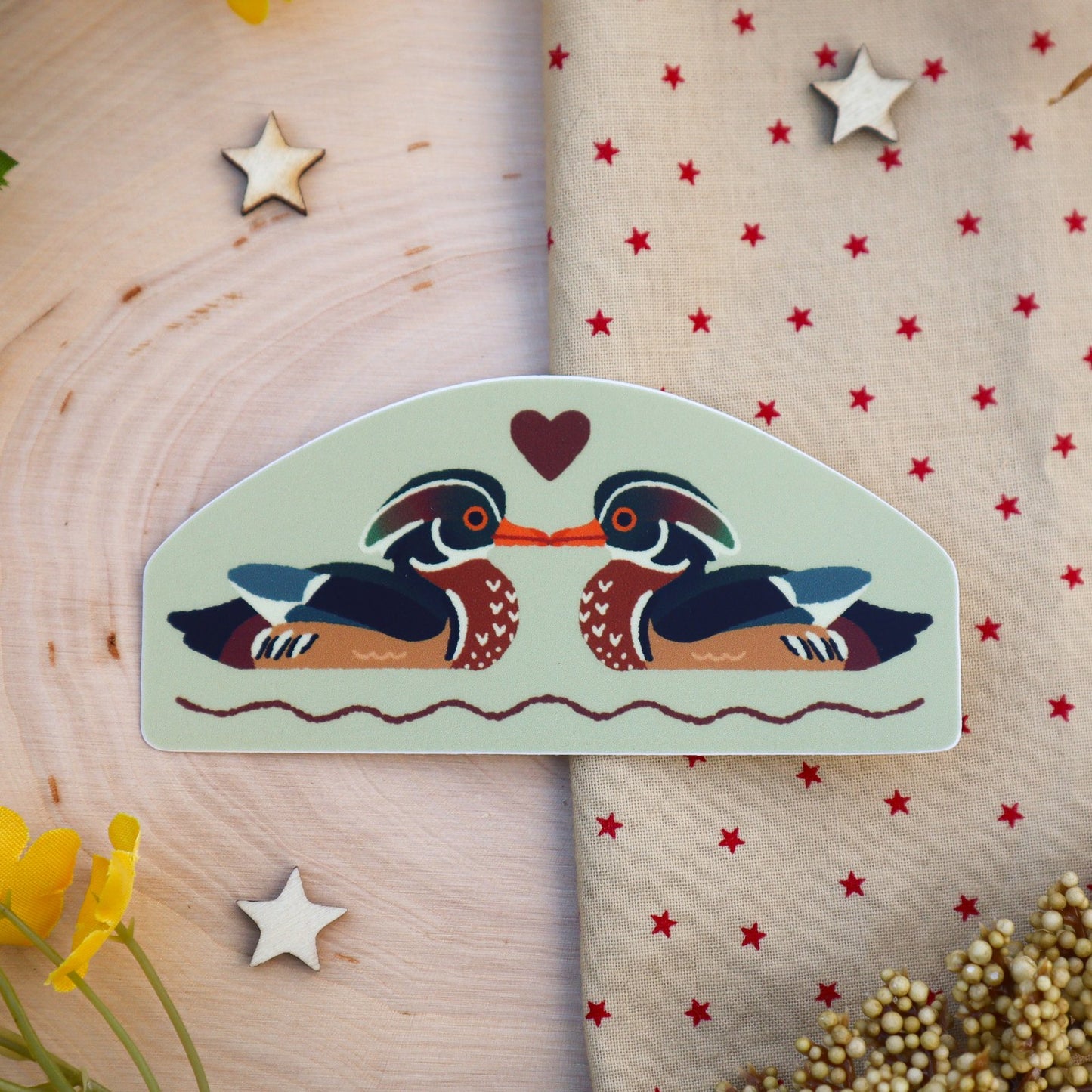 Wood Duck Drakes Sticker - Pride Birds