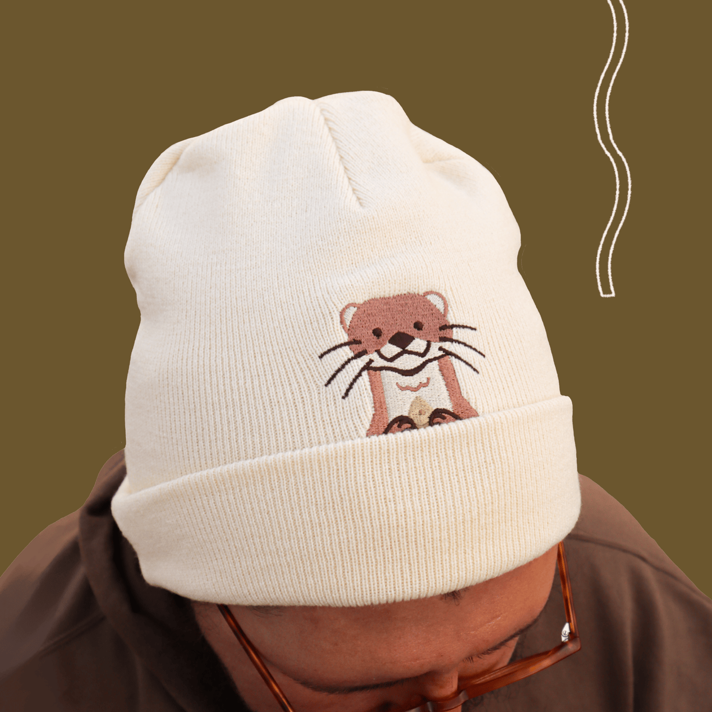 River Otter Peekaboo Beanie Hat